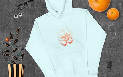 Making a fashion statement with the Namaste Orange Unisex Hoodie