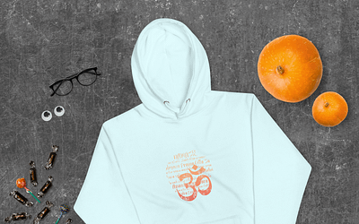 Making a fashion statement with the Namaste Orange Unisex Hoodie