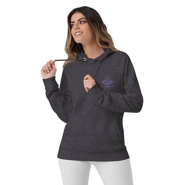 unisex eco raglan hoodie charcoal melange front 2 63e7b07f7a96e