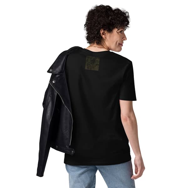 unisex organic cotton t shirt black back 63e7cb233af65