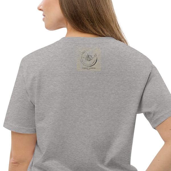 unisex organic cotton t shirt heather grey zoomed in 2 63e7c3acd83ea