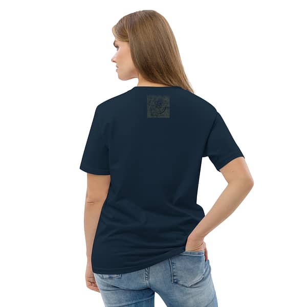 unisex organic cotton t shirt french navy back 2 63e7c3acb31da