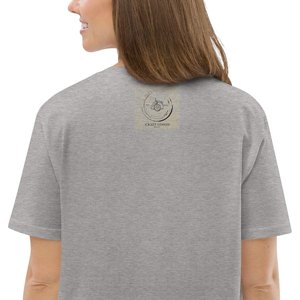 unisex organic cotton t shirt heather grey zoomed in 63e7c3acd6c7d