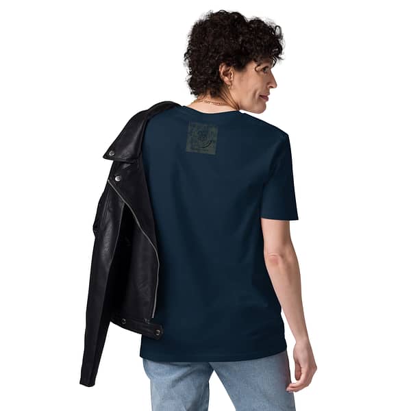 unisex organic cotton t shirt french navy back 63e7cb233b284