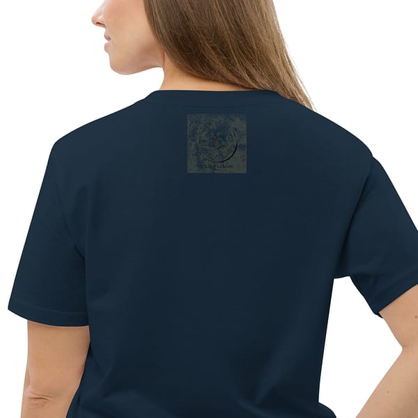 unisex organic cotton t shirt french navy zoomed in 2 63e7c3acb386c