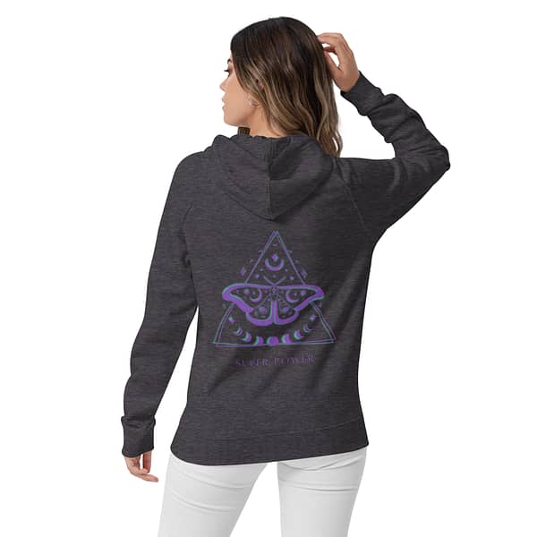 unisex eco raglan hoodie charcoal melange back 63e7b07f7aaa3