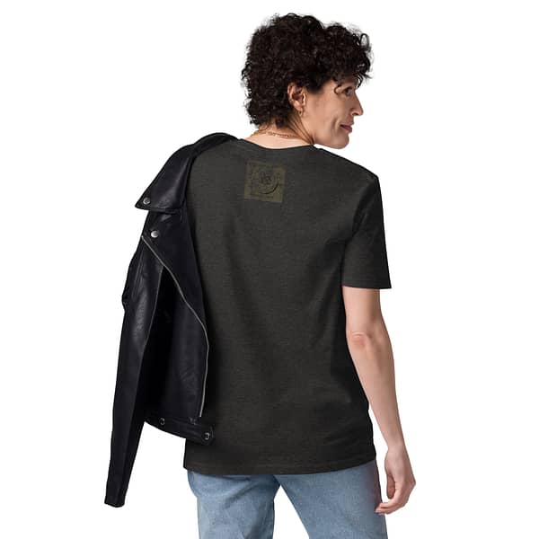unisex organic cotton t shirt dark heather grey back 63e7cb233bd25