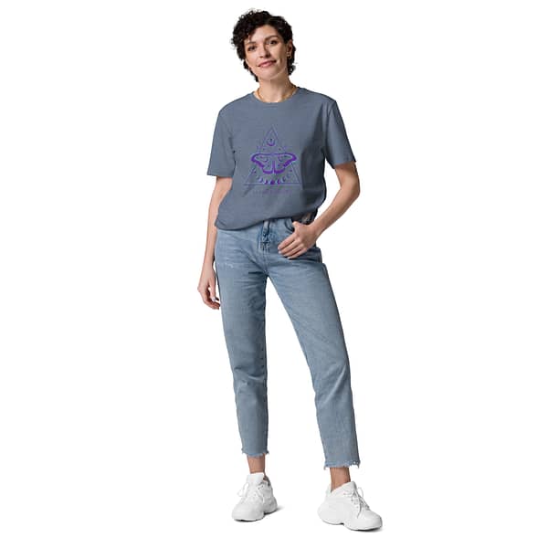 unisex organic cotton t shirt dark heather blue front 63e7cb233f615