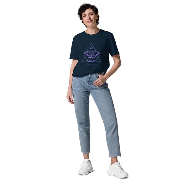 unisex organic cotton t shirt french navy front 63e7cb2338bc0
