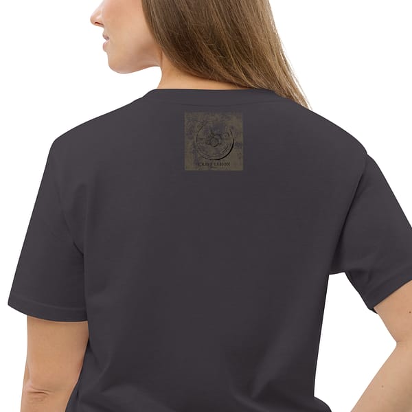 unisex organic cotton t shirt anthracite zoomed in 2 63e7c3acb7ef0